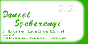 daniel szeberenyi business card